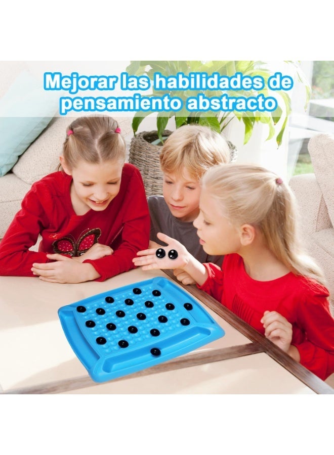 لعبة الشطرنج المغناطيسية، ألعاب شطرنج مغناطيسية جديدة متعددة اللاعبين بالحجارة، مجموعة ألعاب مغناطيسية ممتعة على الطاولة - لوحة شطرنج محمولة للأطفال فوق 9 سنوات والكبار لوازم السفر للحفلات المنزلية - Image 3